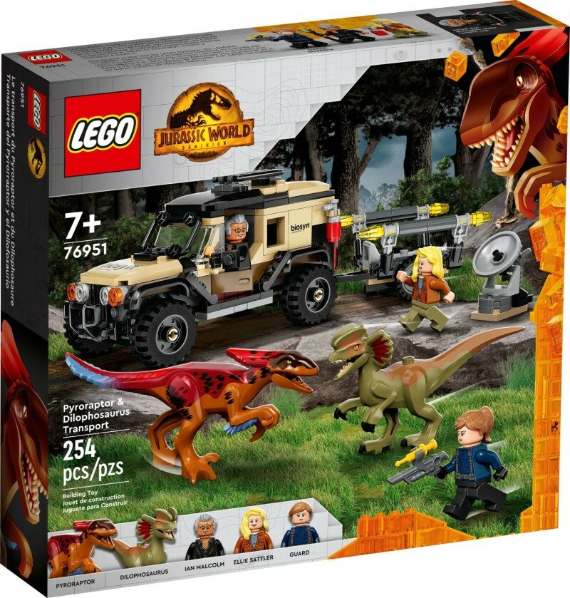 [飛米樂高積木磚賣店] LEGO 76951 Jurassic-火盜龍＆雙冠龍運送