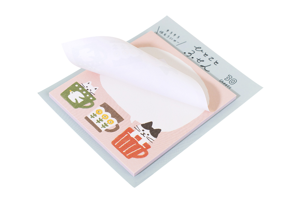 貓咪馬克杯 可愛便利貼 memo (30枚)｜日本古川紙工
