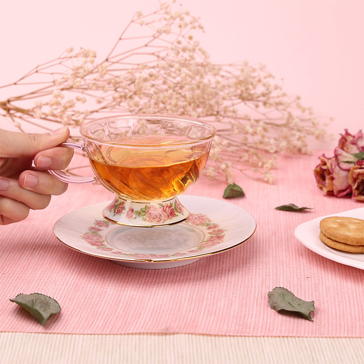 晶豔-玫瑰花茶杯碟(160ml)