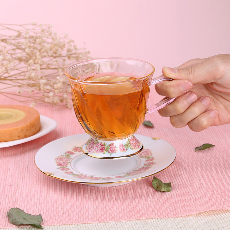 晶豔-玫瑰咖啡杯碟(200ml)