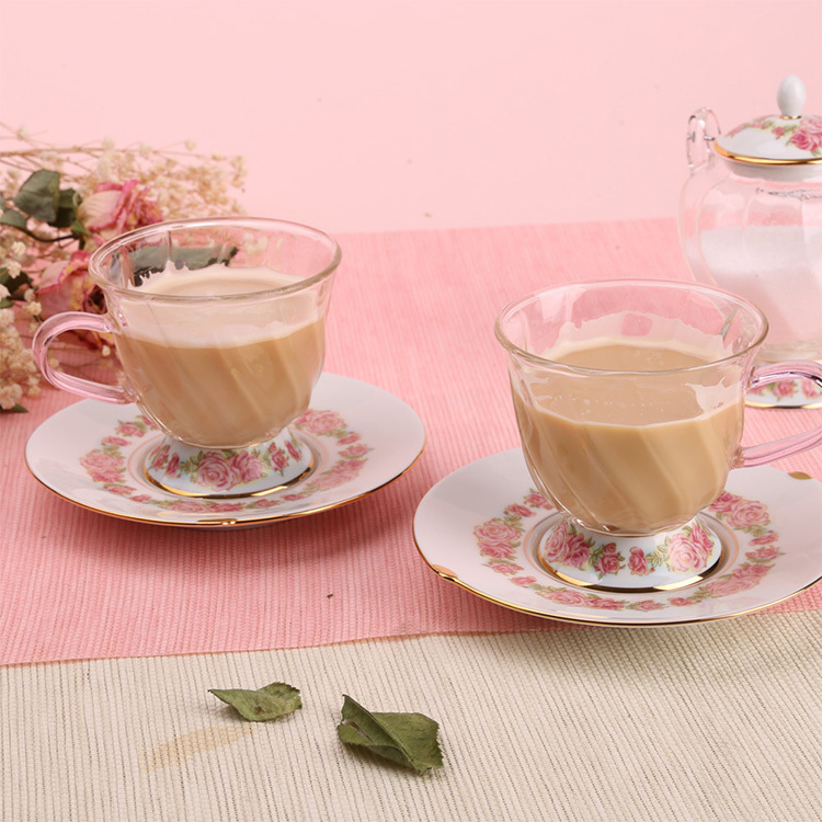 晶豔-玫瑰咖啡杯碟(2入禮盒)