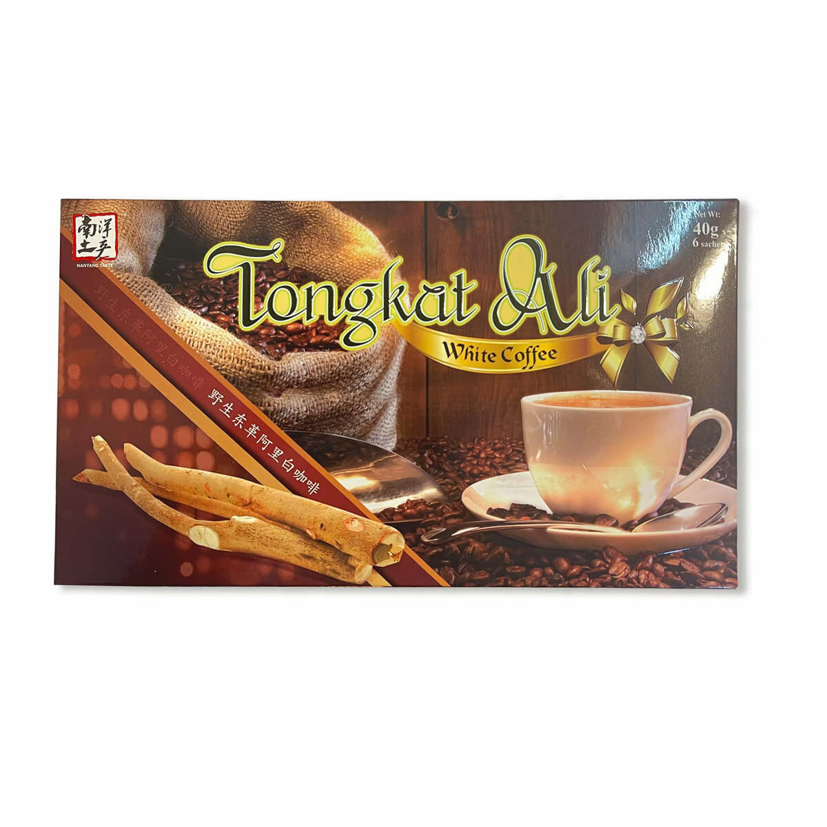 南洋土產 - 野生東革阿里即溶白咖啡 #馬來西亞人蔘#養生咖啡#國寶#精力旺盛(40gX6)