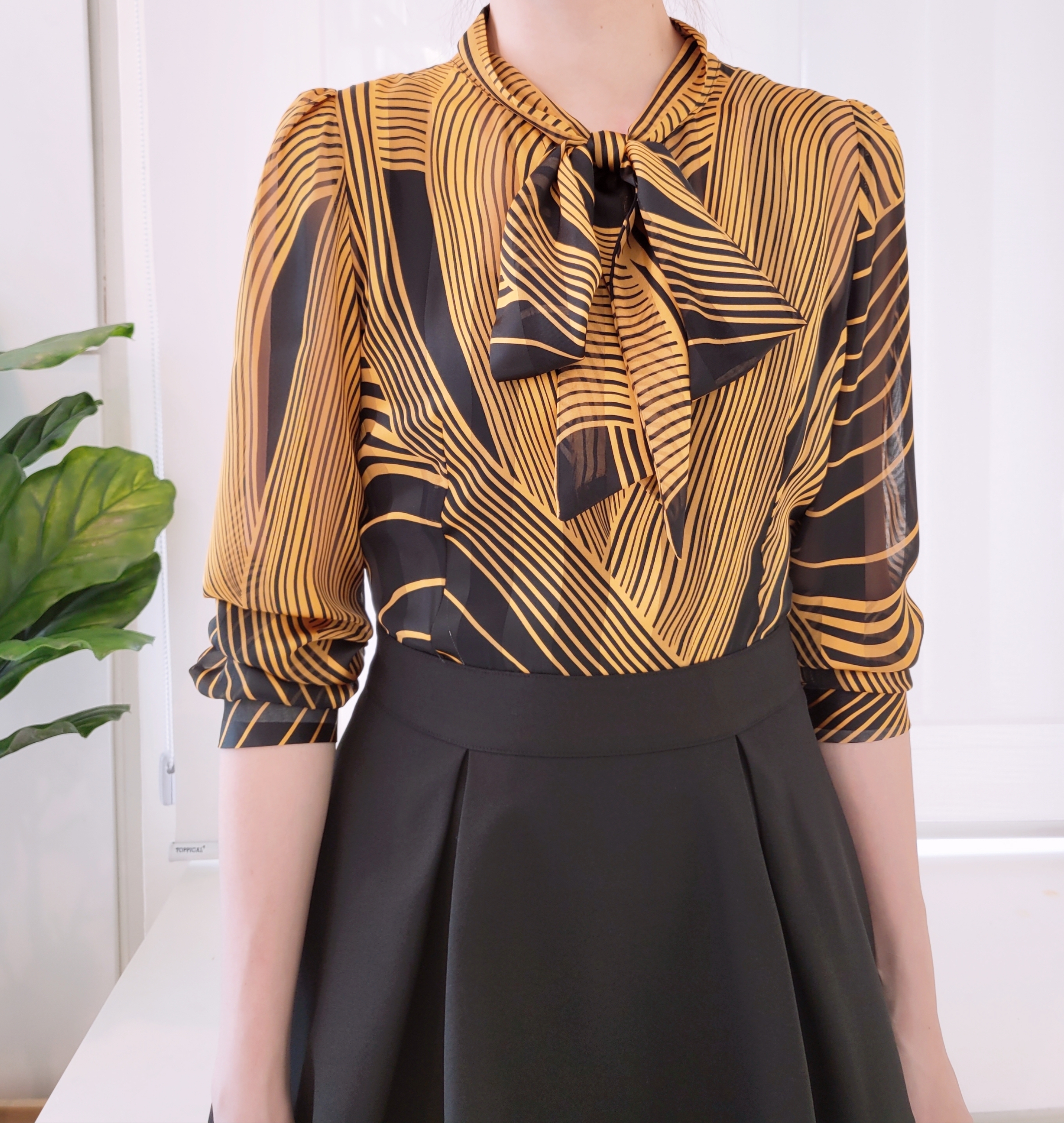 PRINTED CHIFFON SKATER DRESS