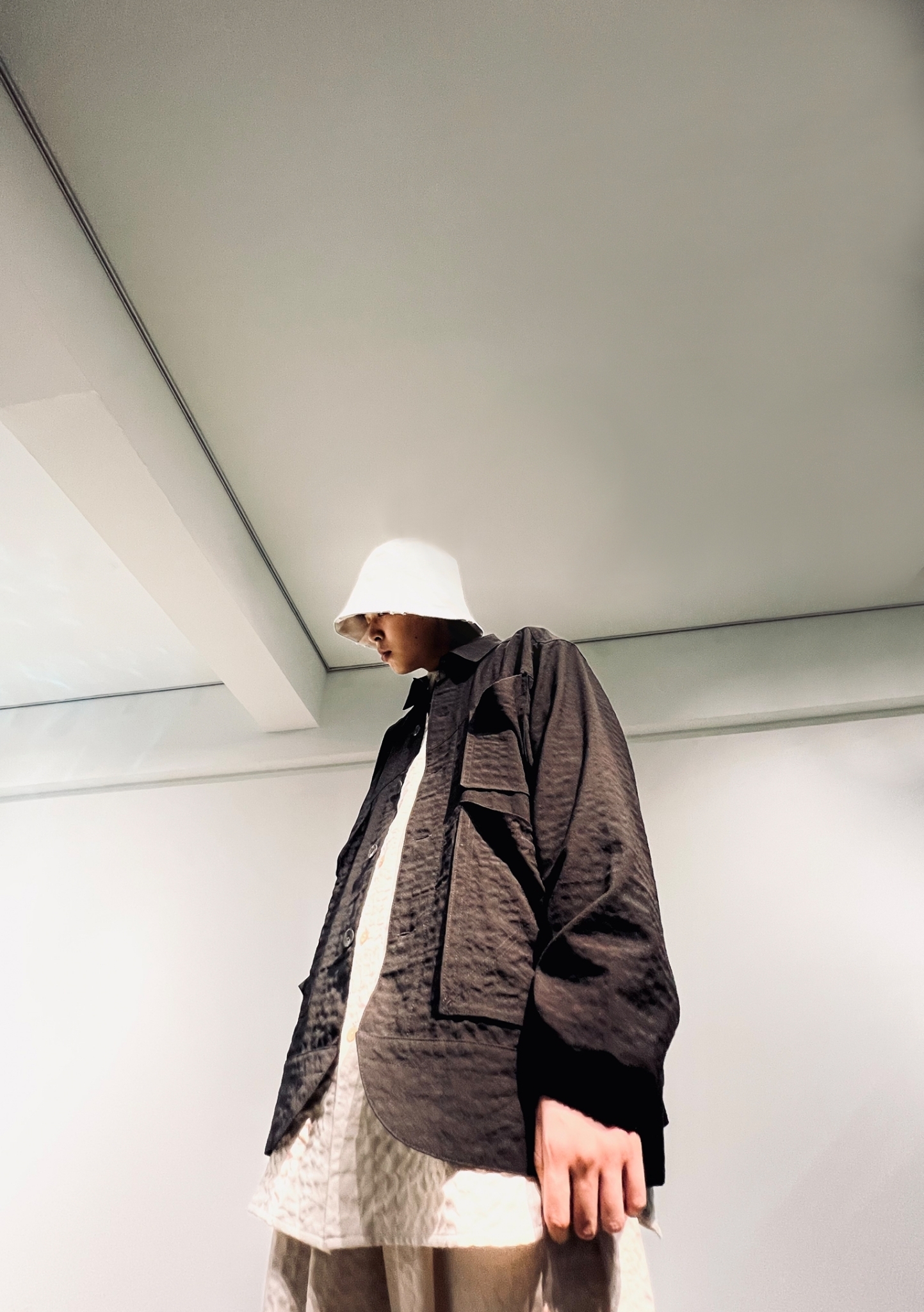 剪接設計口袋外套