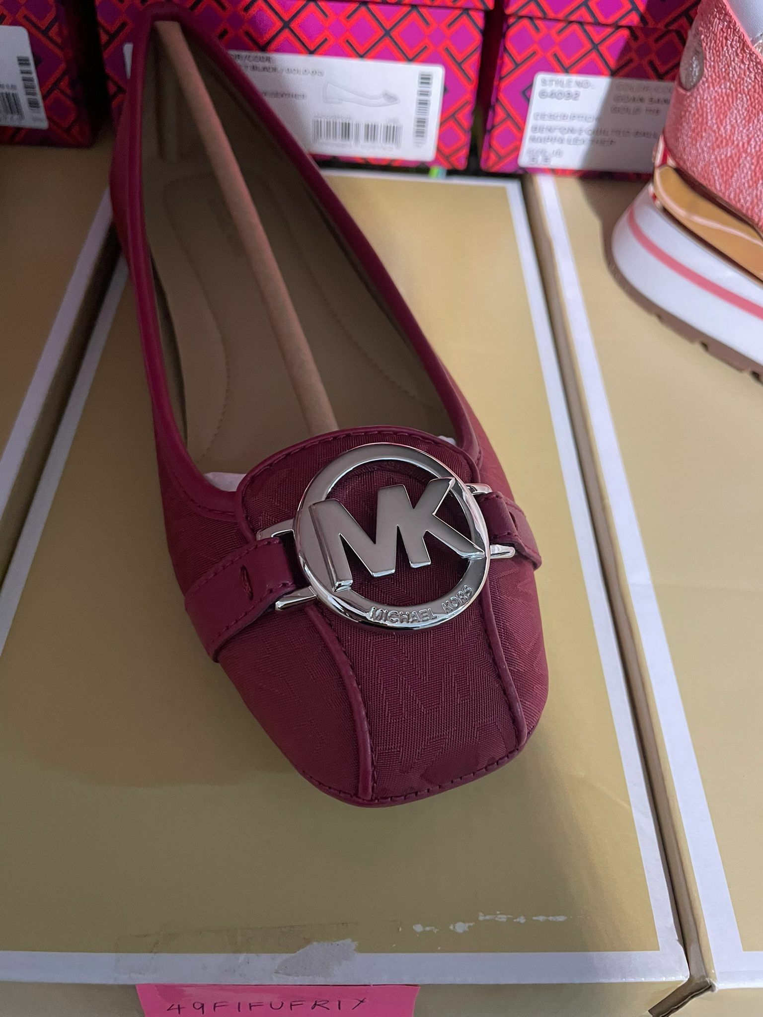 [S] MICHAEL KORS MK FULTON MOC, JACQUARD BERRY, 49F1FUFR1Y (SMK22)