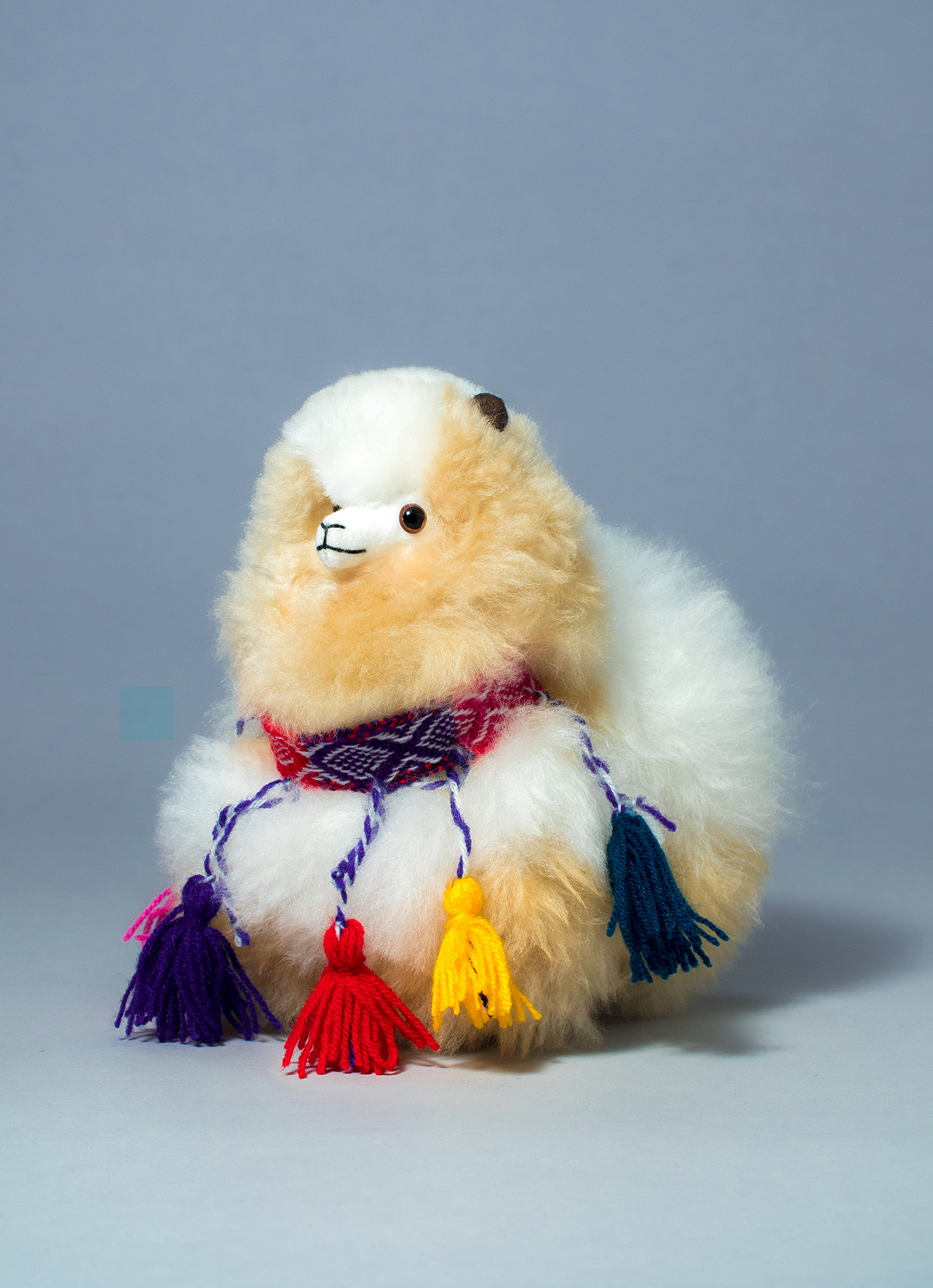 【秘魯國家館】ST.MALO 秘魯工匠手工原生羊駝毛仿真羊駝家飾娃娃18cm-2162UH-舒芙蕾