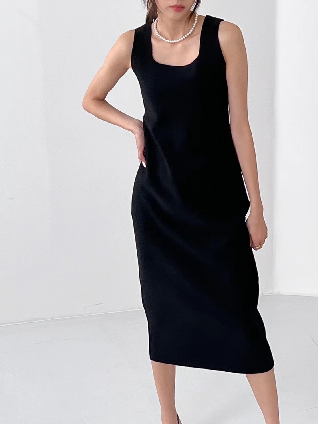 法式優雅彈性長洋