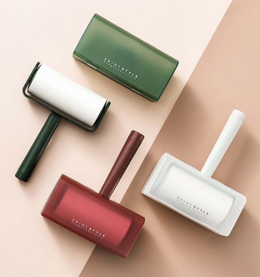 北歐風滾筒式黏毛器(附4捲替換紙)