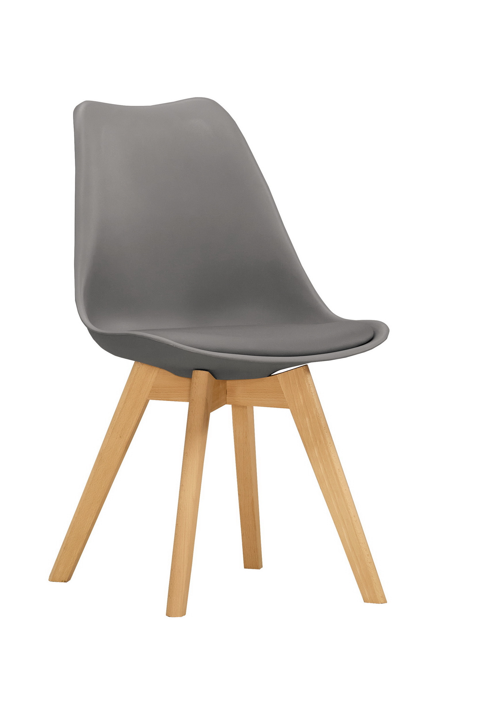 維娜休閒椅(灰皮)(實木)