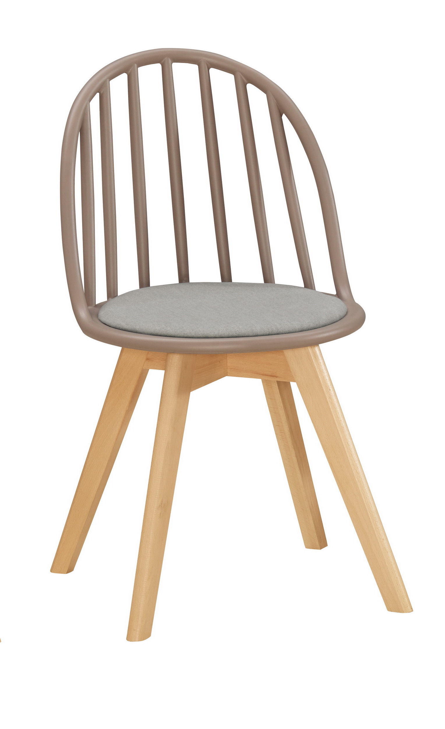 伊蒂絲造型椅(棕)(布)(實木)