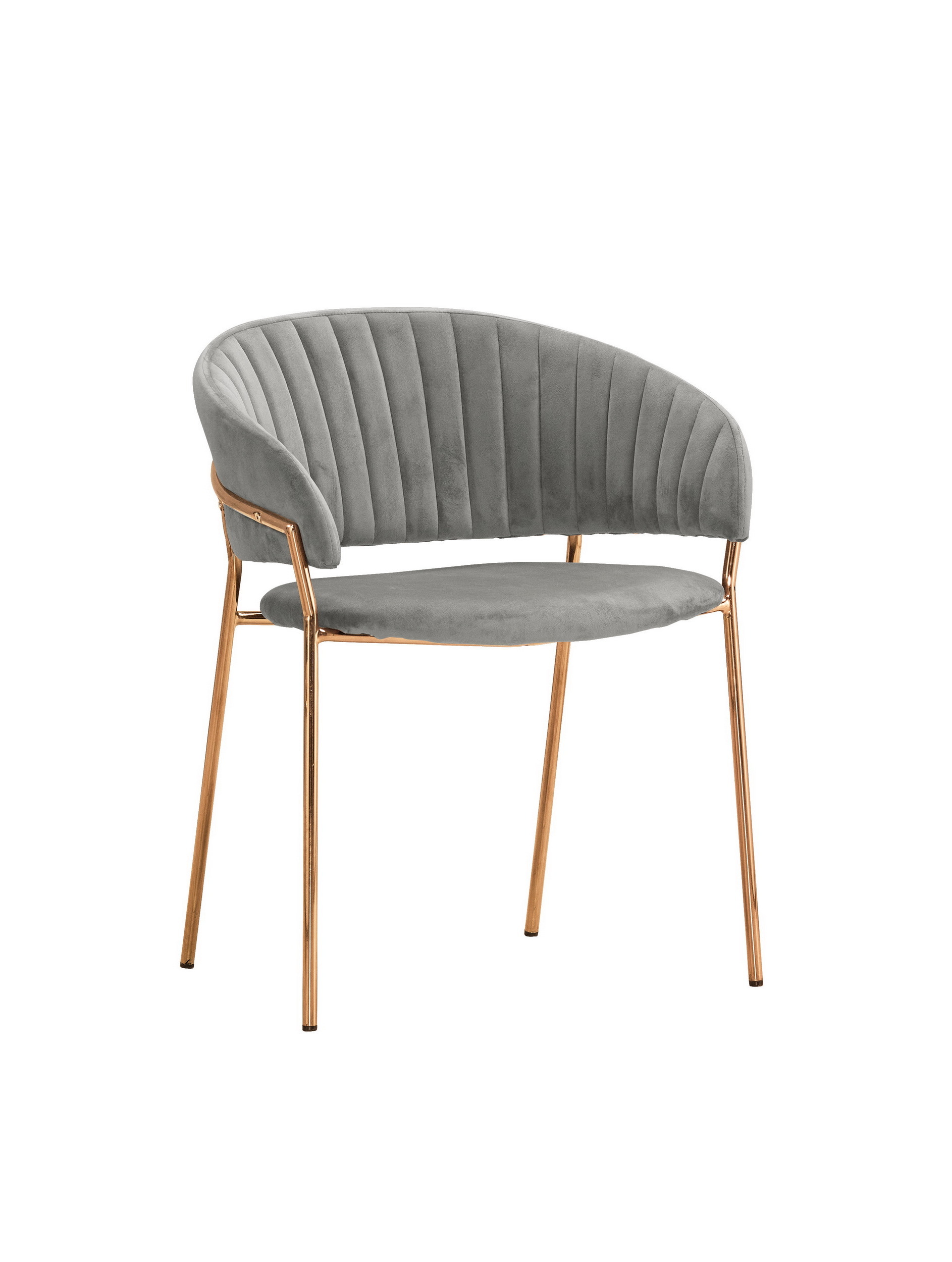 迪爾餐椅(灰布)(五金腳)