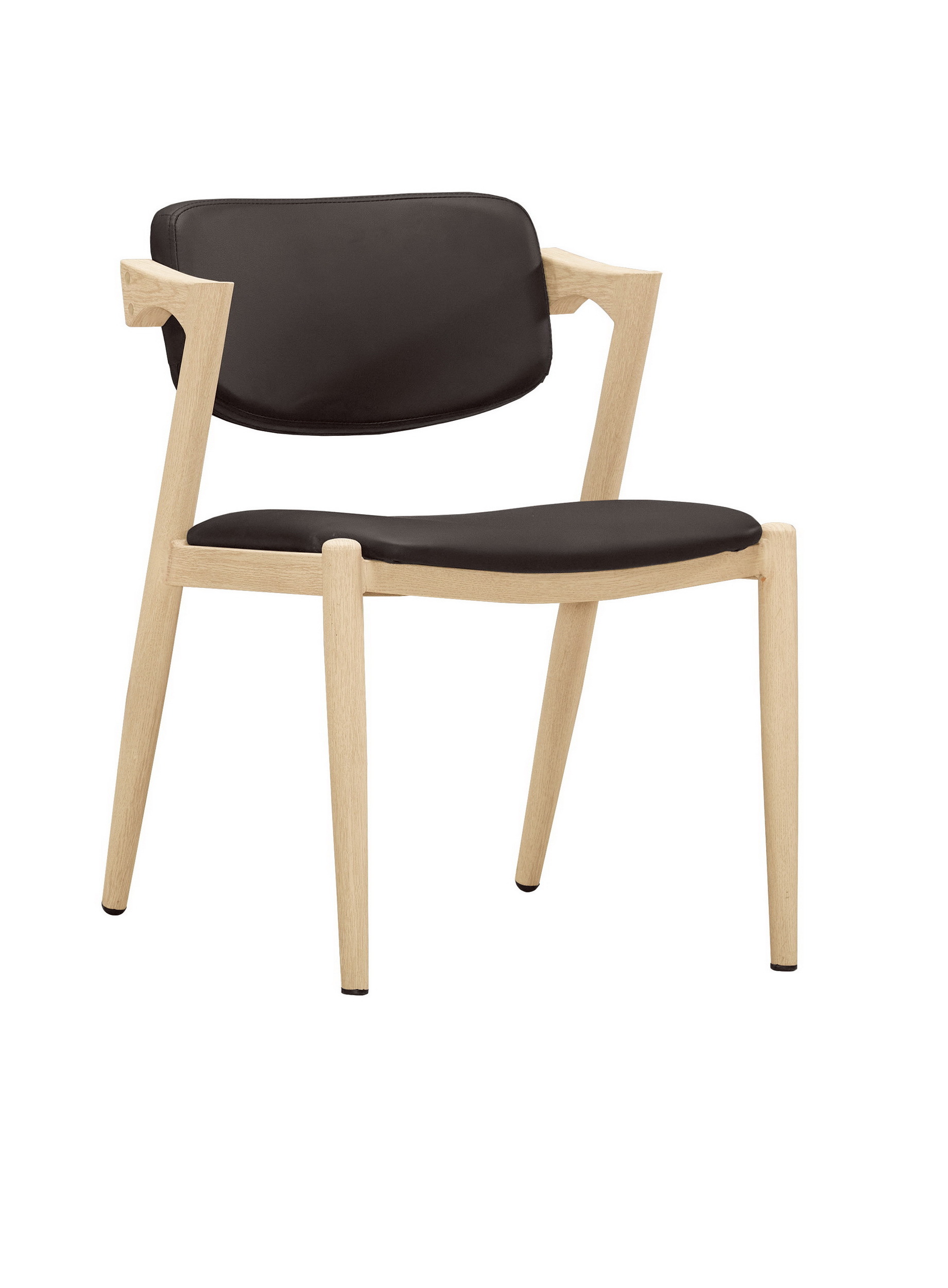 卡蘿餐椅(皮)(五金腳)(洗白色)