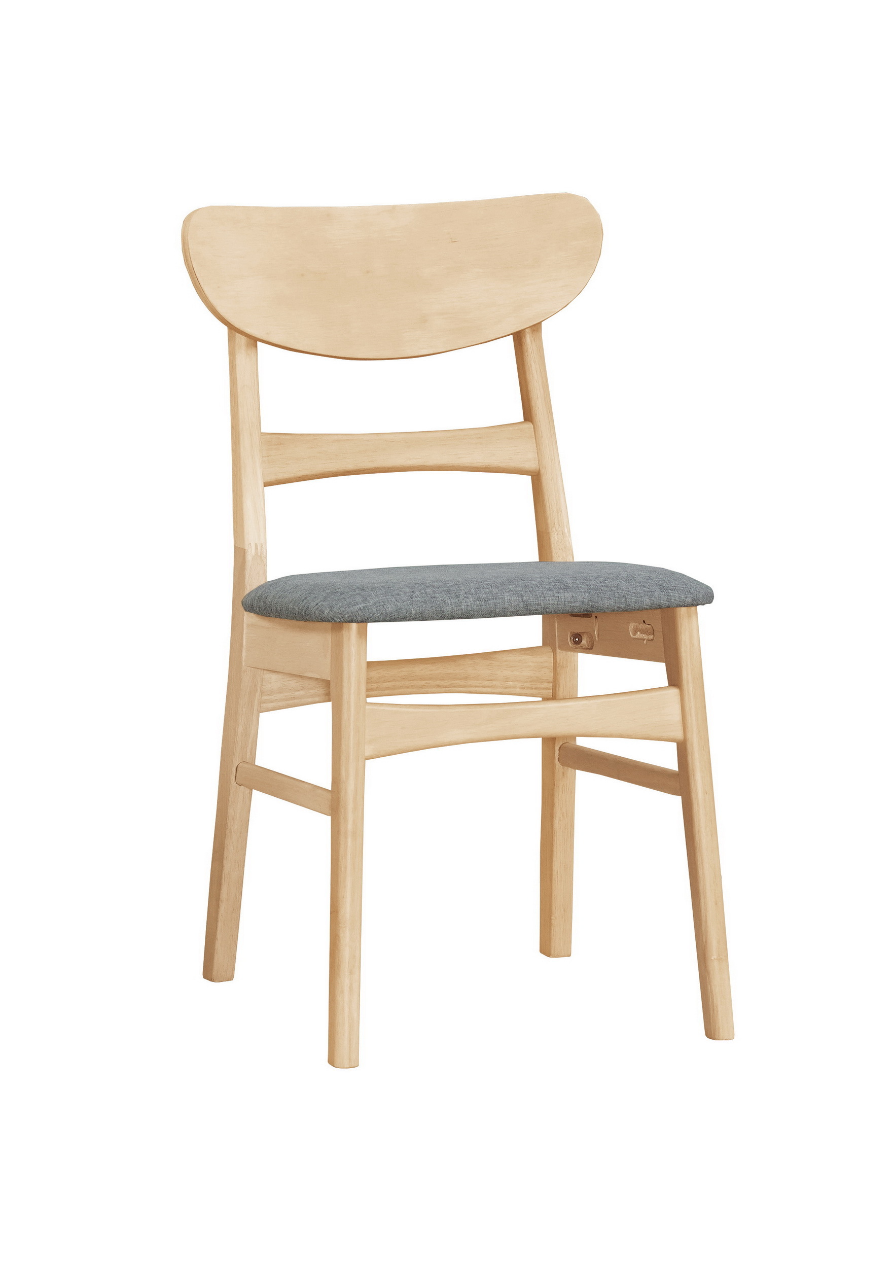 本尼娜餐椅(布)(實木)(洗白色)