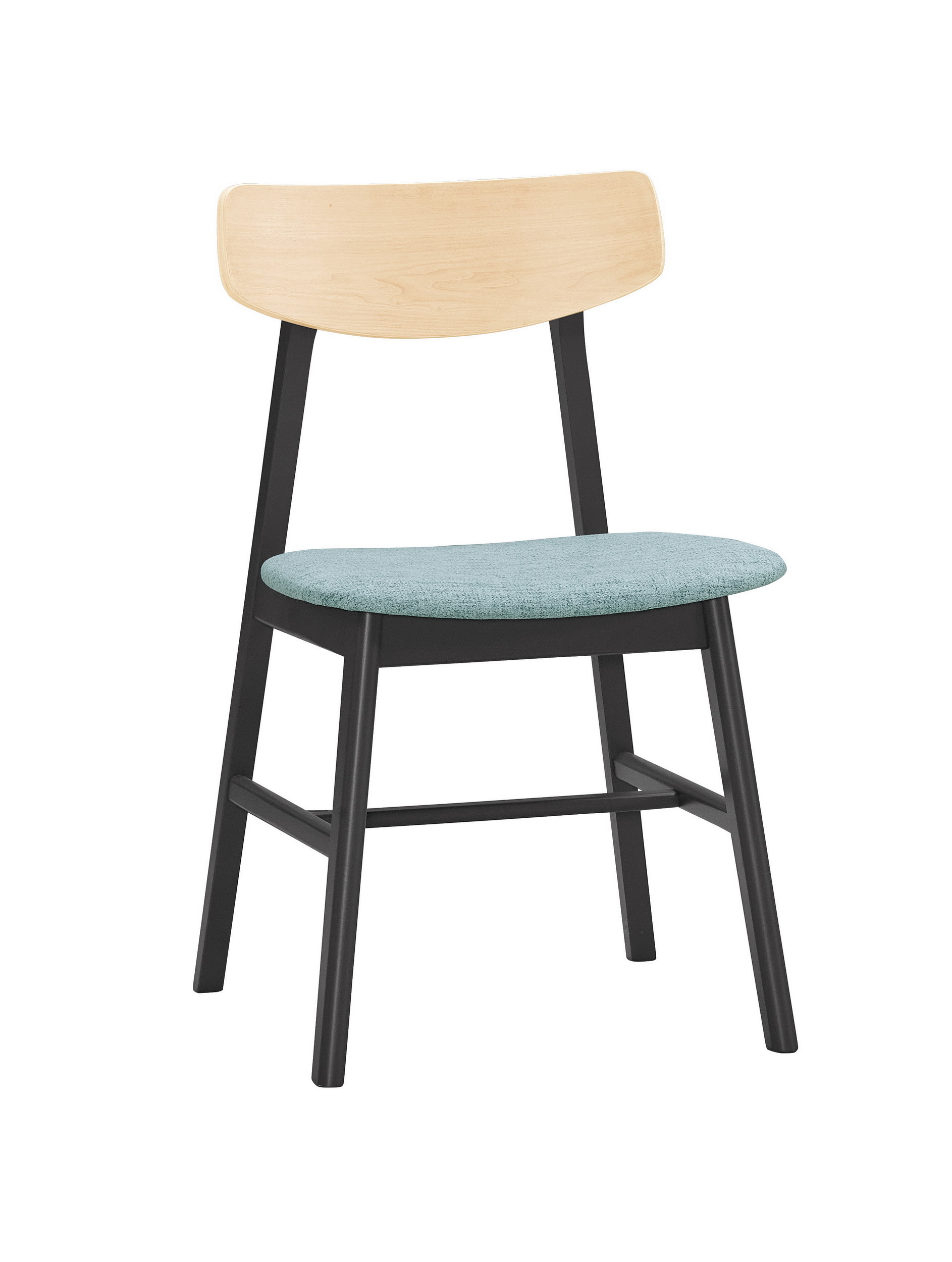 卡羅爾餐椅(布)(實木)(洗白色)