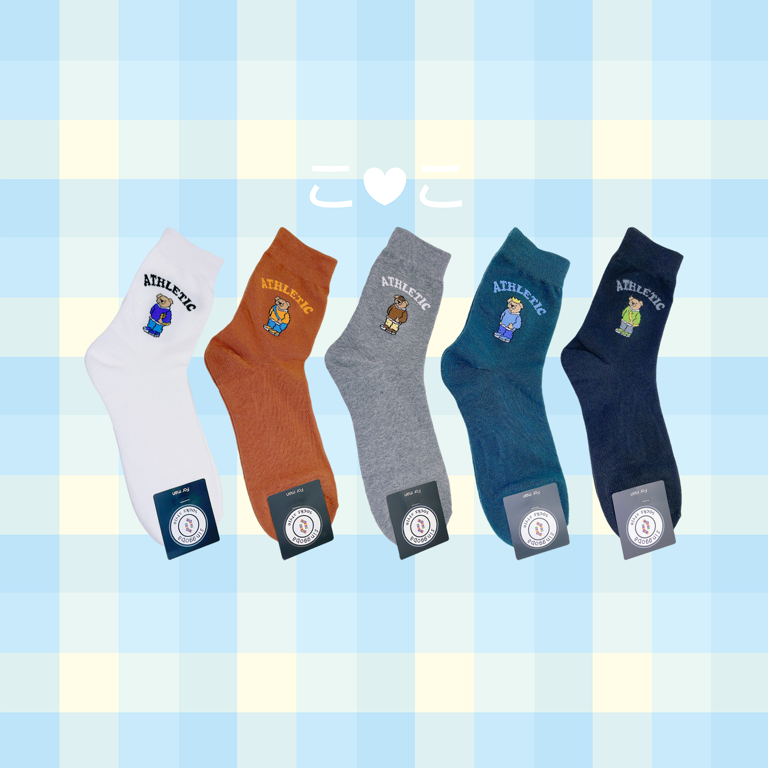 正韓學院小熊造型長襪