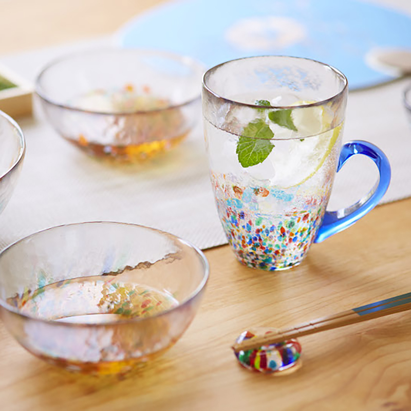 津輕北洋硝子 NEBUTA睡魔祭 馬克杯-瑠璃藍