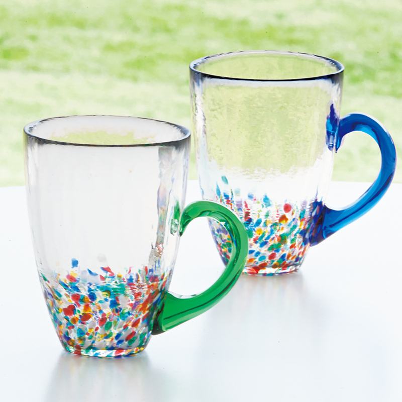 津輕北洋硝子 NEBUTA睡魔祭 馬克杯-翡翠綠