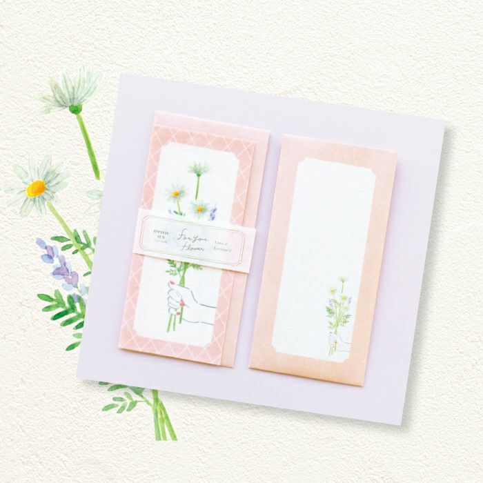 雛菊 送你一朵花系列 一筆箋信紙信封組｜日本古川紙工