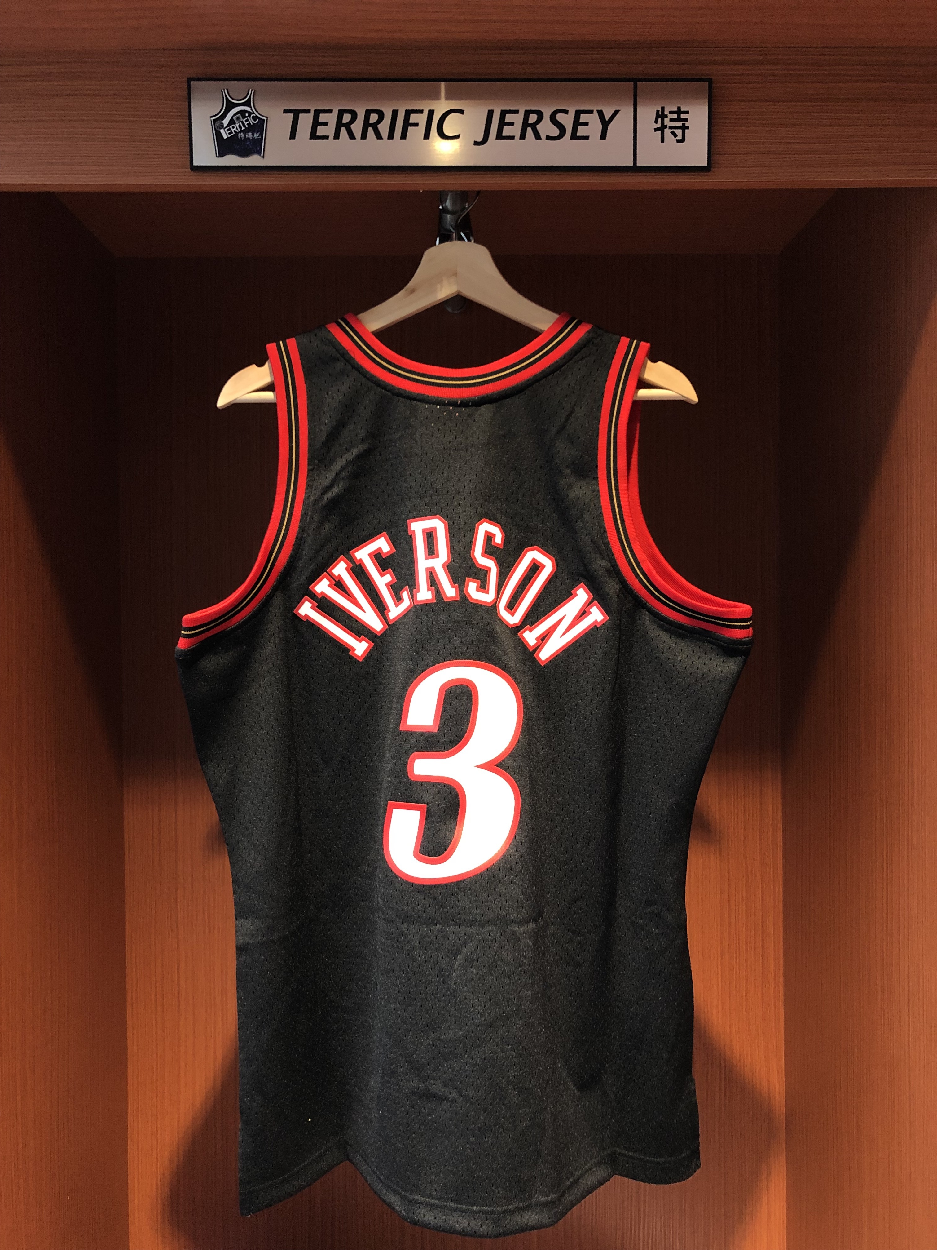 NBA球衣 Allen Iverson 七六人黑流星 窄肩 97-98 M&N Swingman G2 球迷版 熱轉印 全新