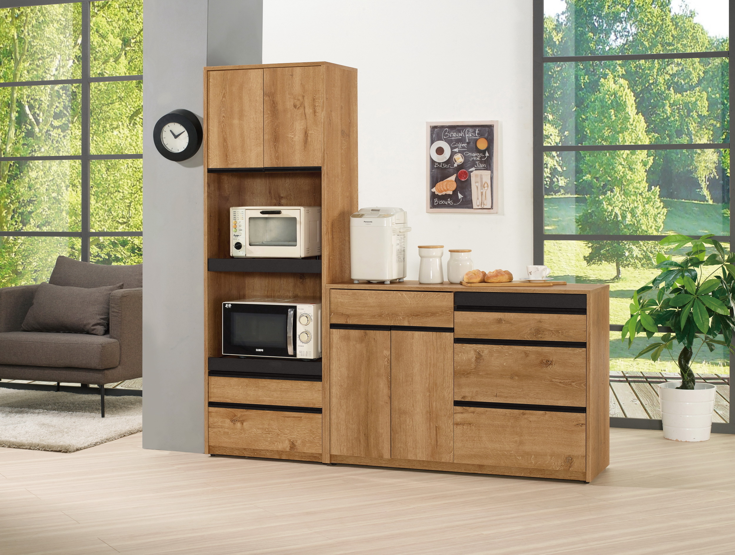 費利斯6尺高餐櫃