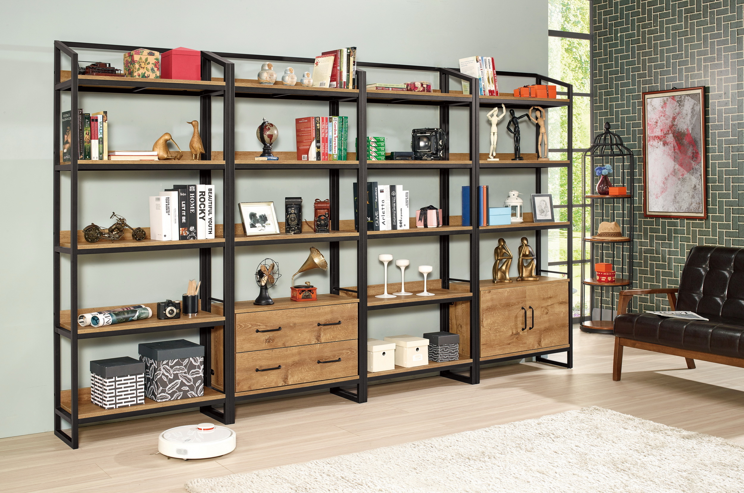 布朗克斯2.7尺開門書櫃