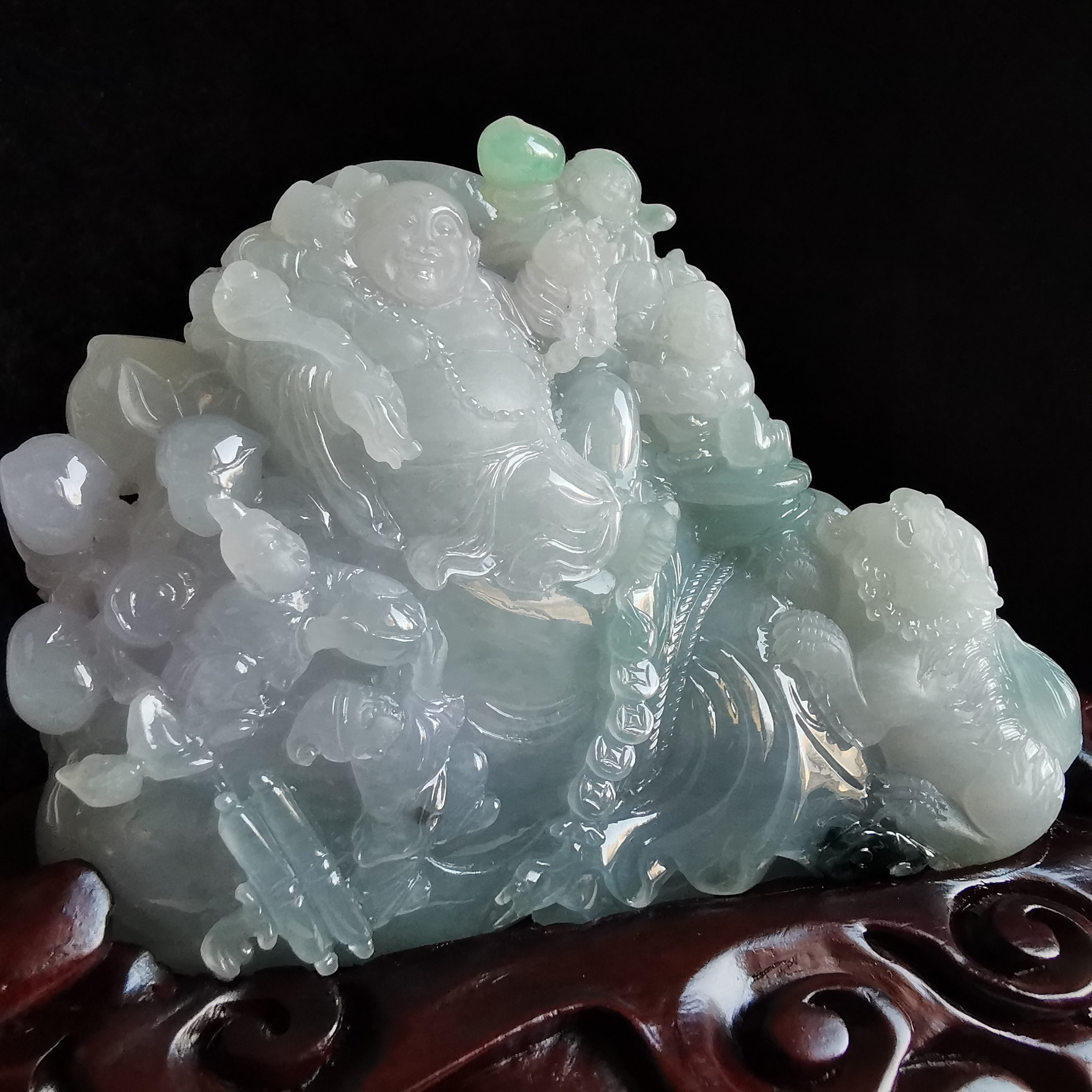 J2038 五子登科多子多孫擺件