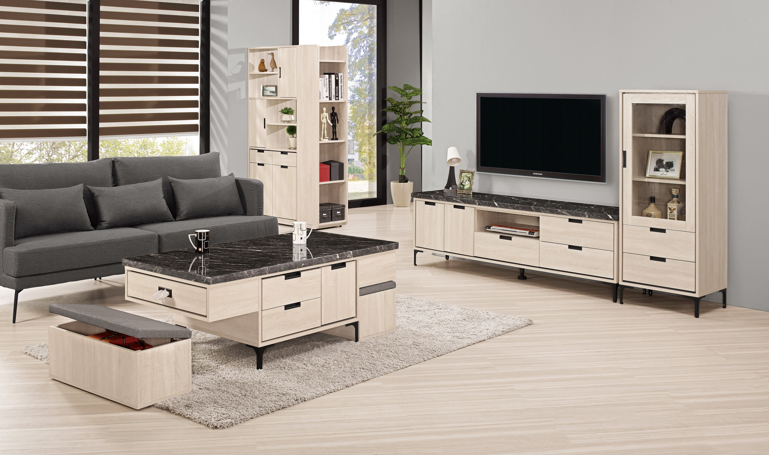 昆提斯7.8尺原石L櫃