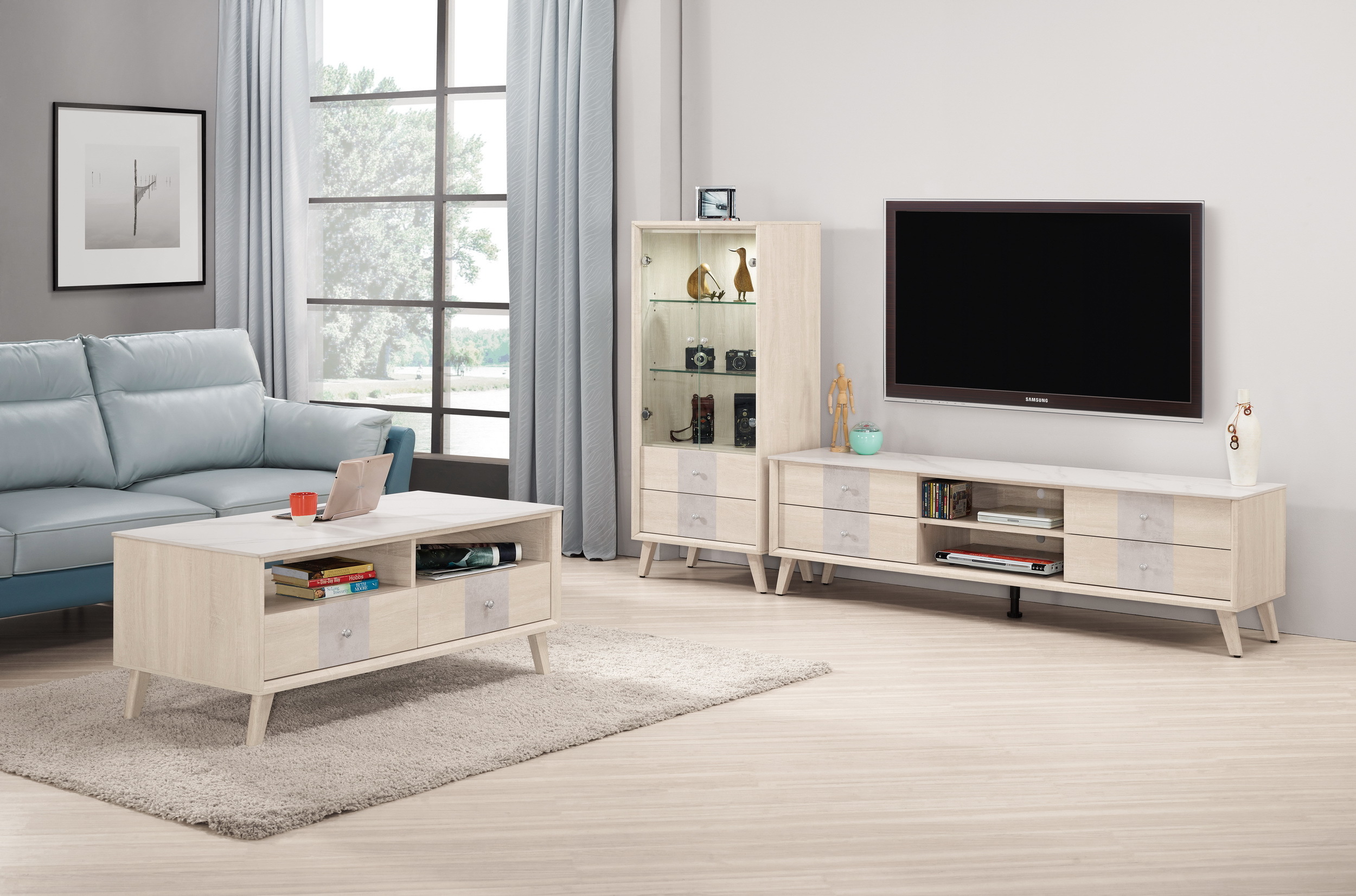 卡蜜拉8尺岩板L櫃