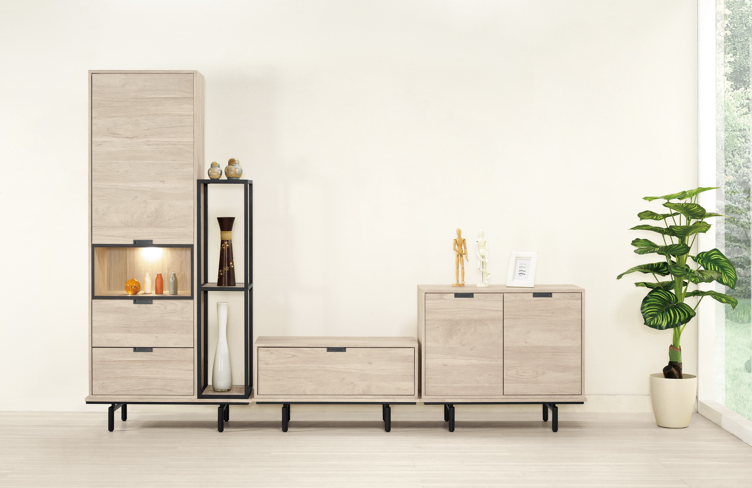 達里歐9尺組合L櫃