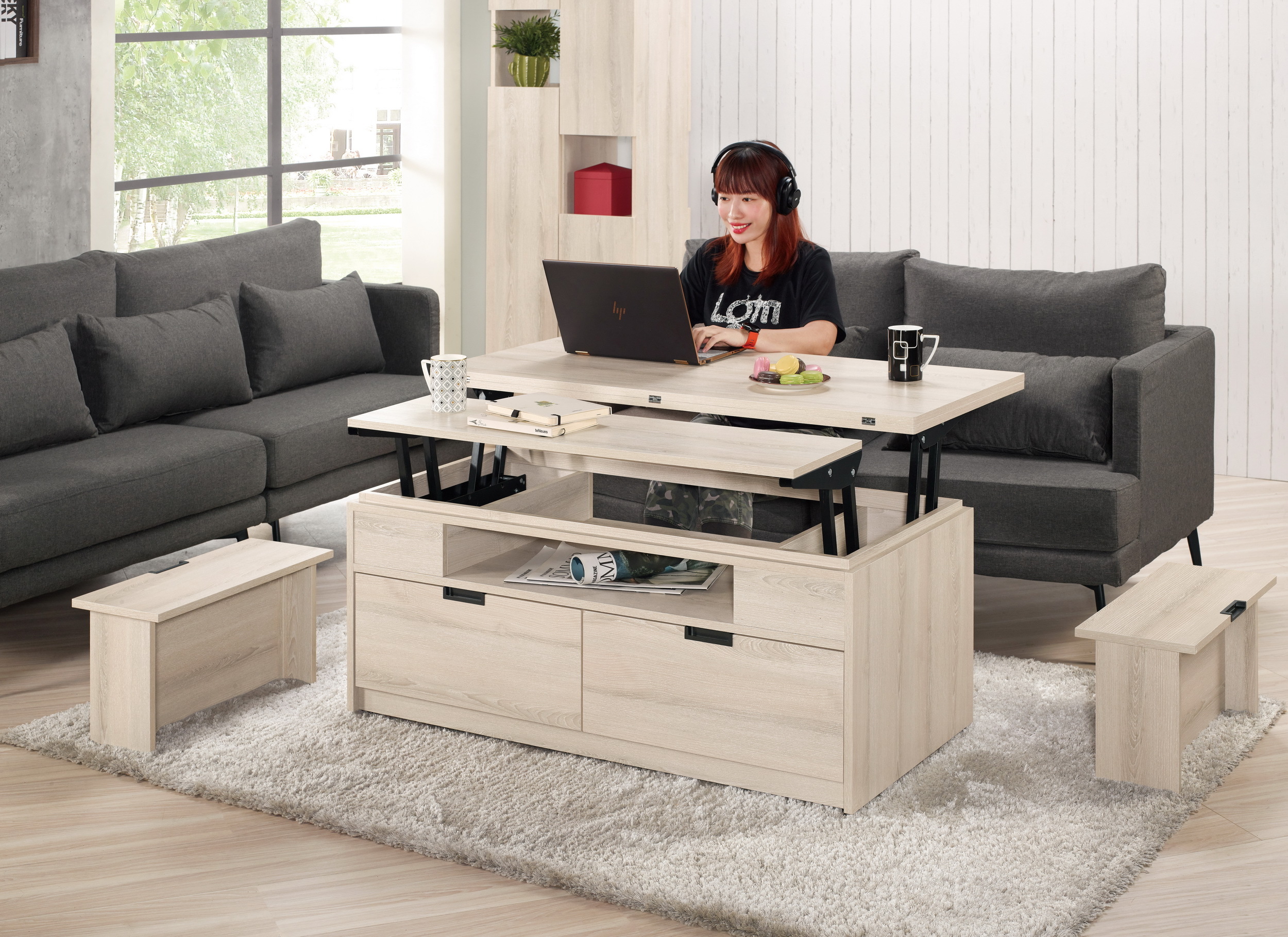 達爾維4X4尺多功能大茶几