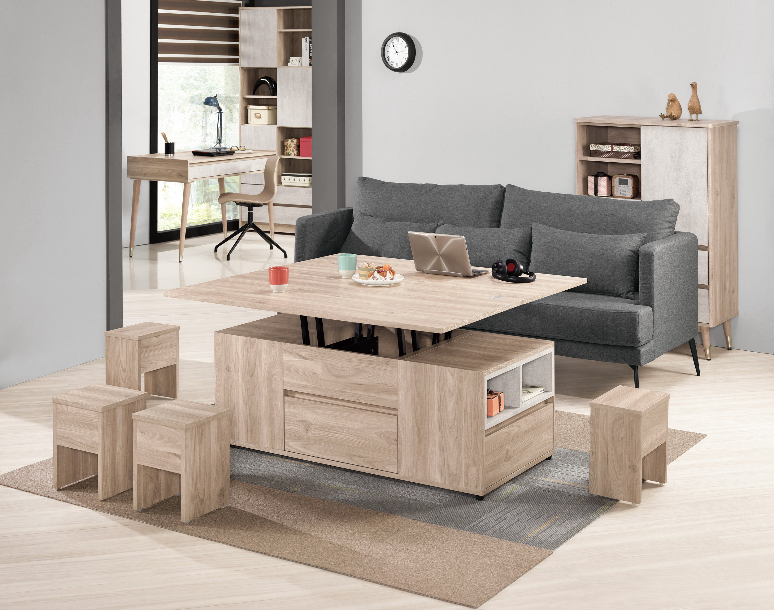 納維斯4X4尺多功能大茶几