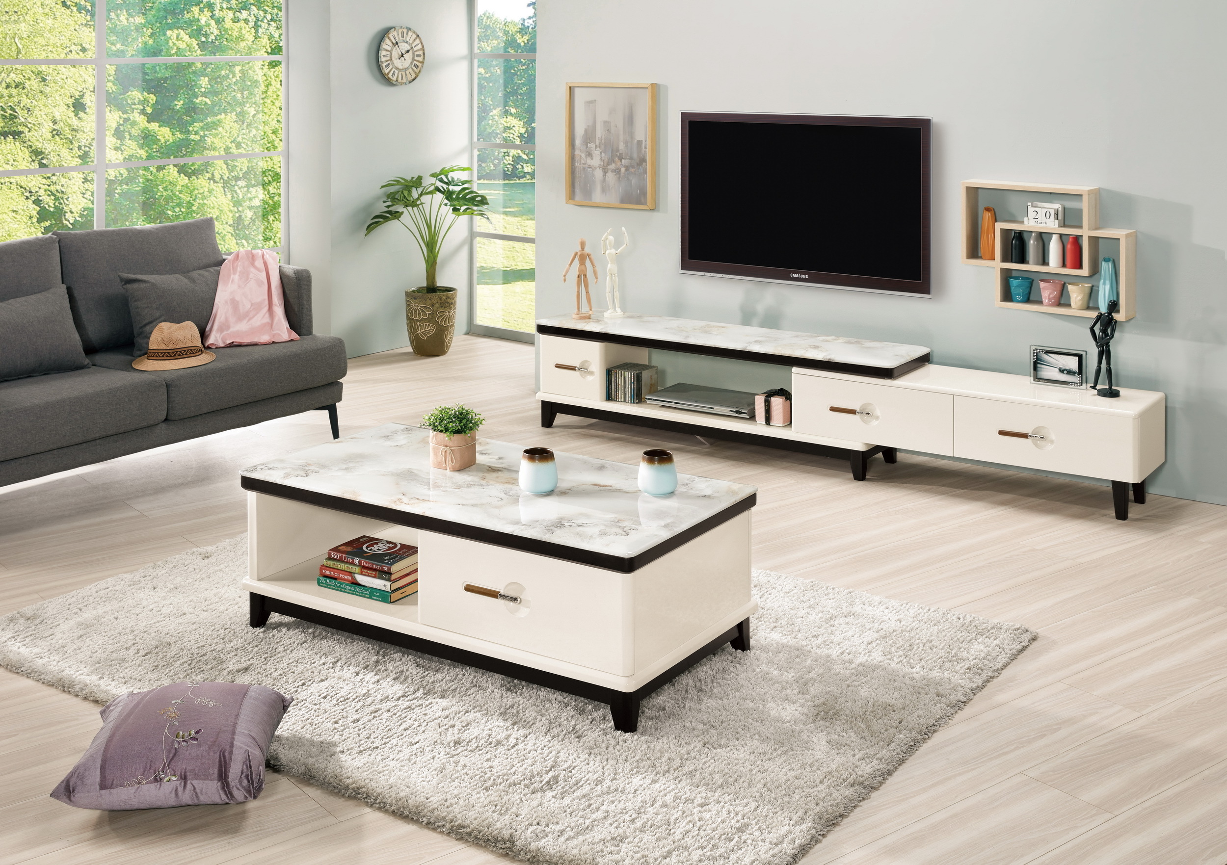 嘉美拉4尺原石大茶几