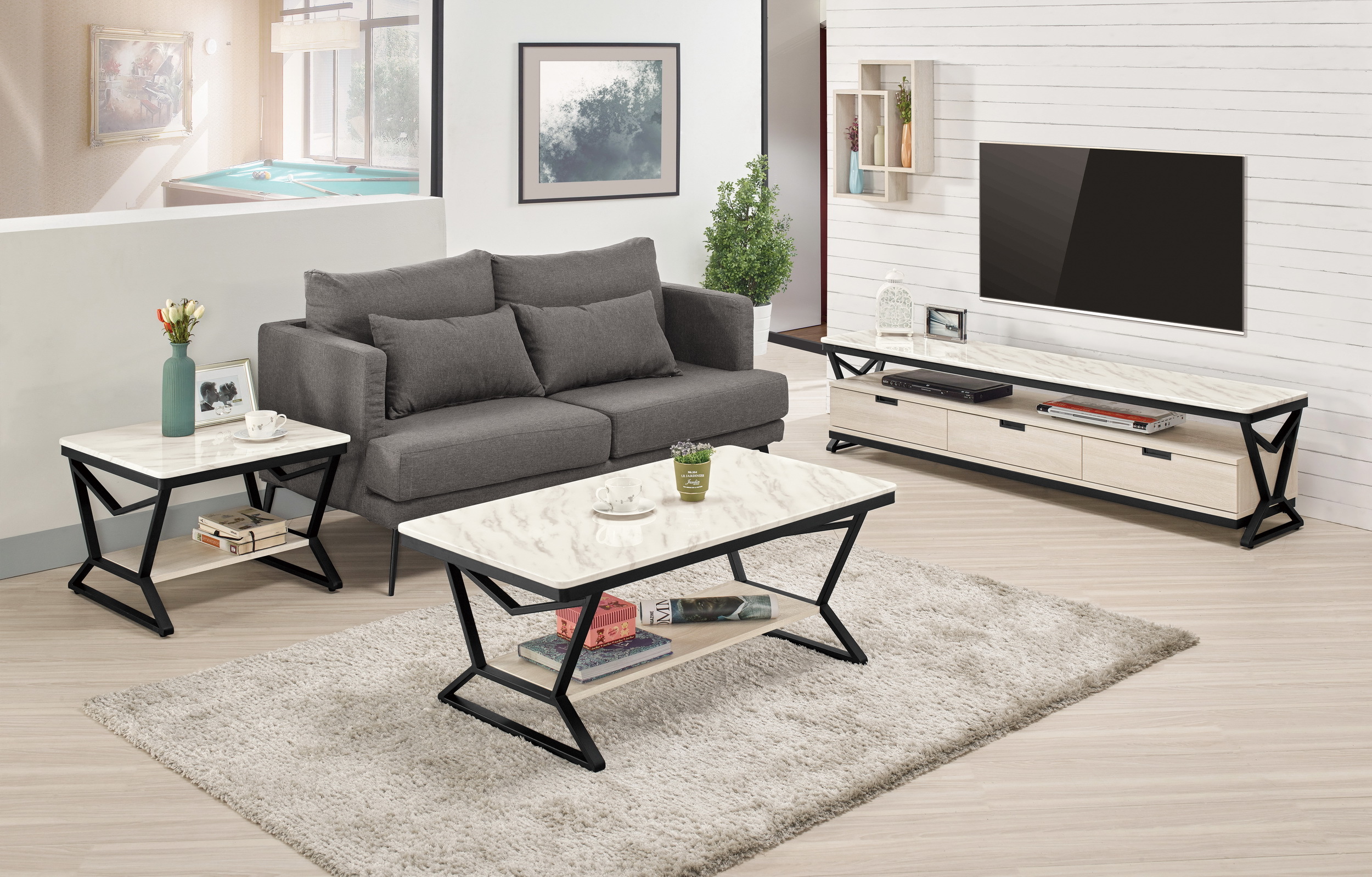 羅傑3.7尺原石大茶几