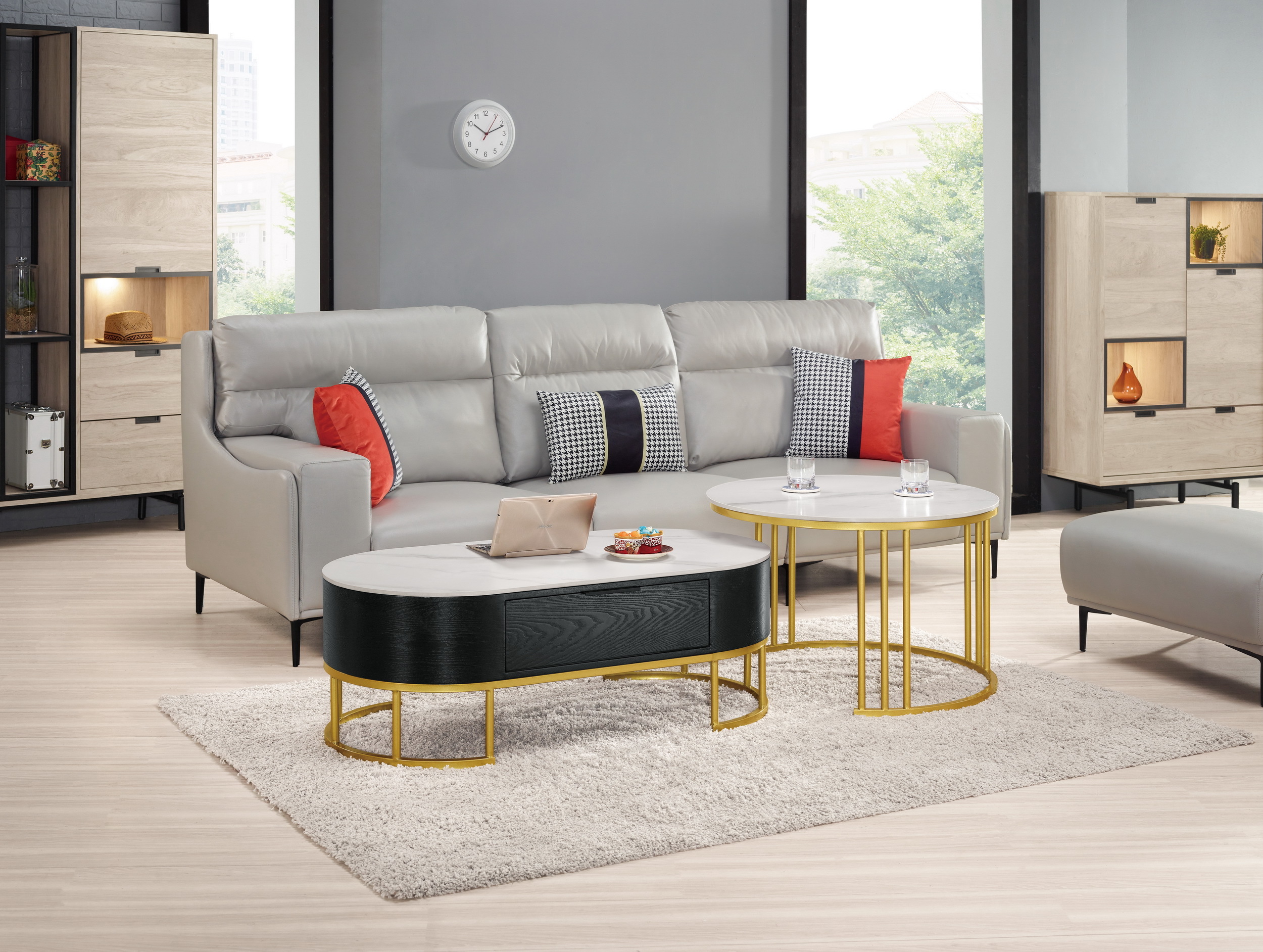 哈威4尺岩板大茶几