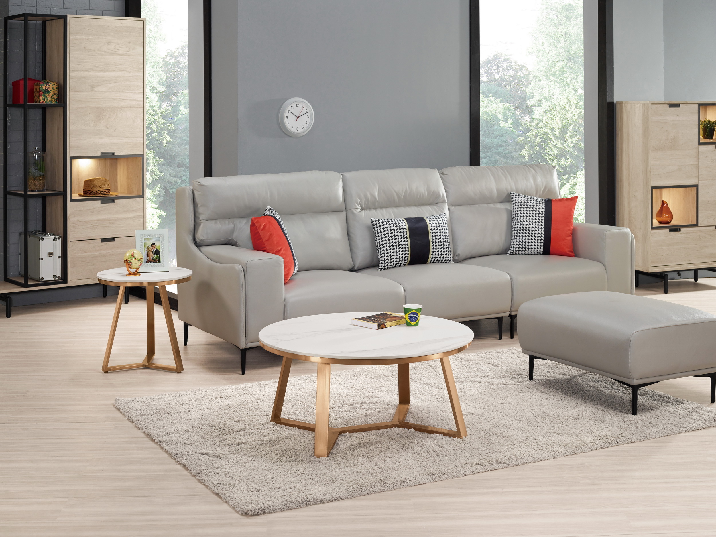 西瑞爾1.65尺岩板小圓几