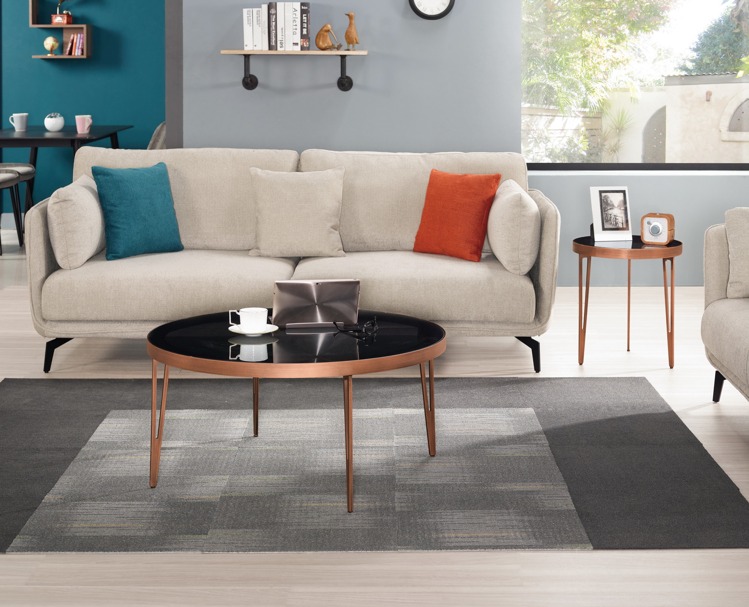 派克3尺玻璃大圓几