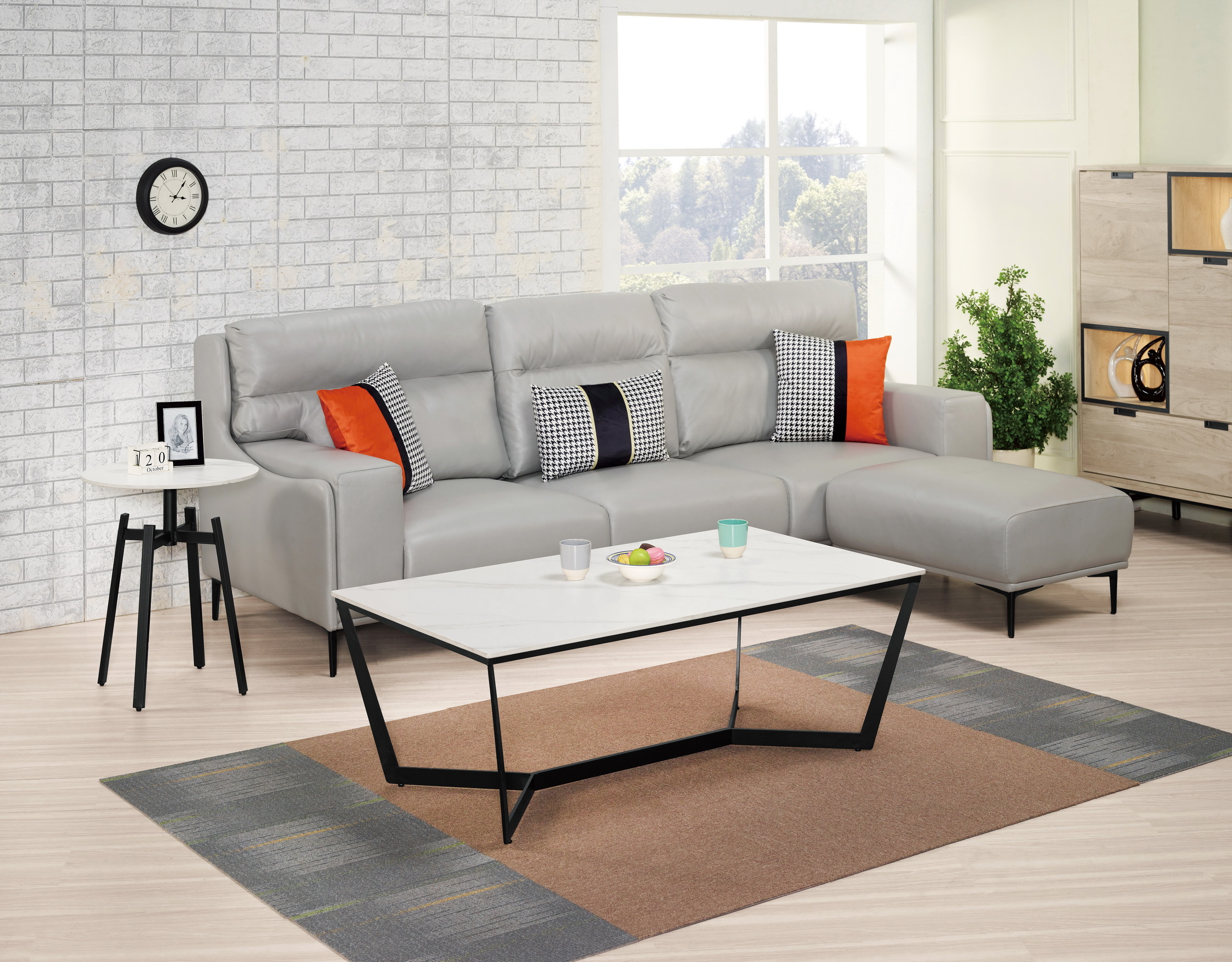 菲力浦4.3尺岩板大茶几