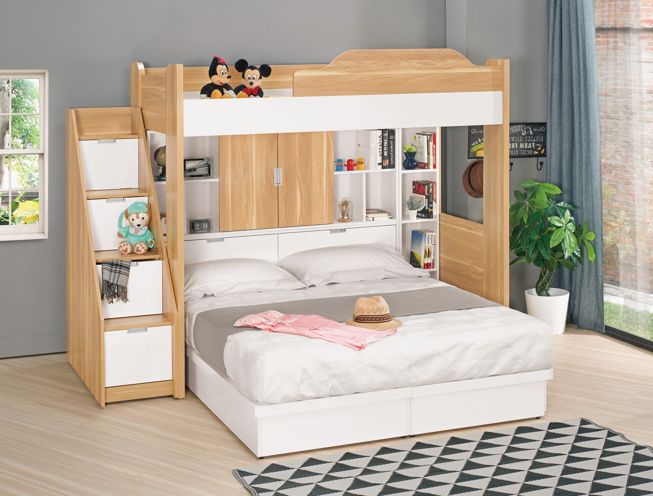 卡爾7.1尺多功能五件式床組(左向)