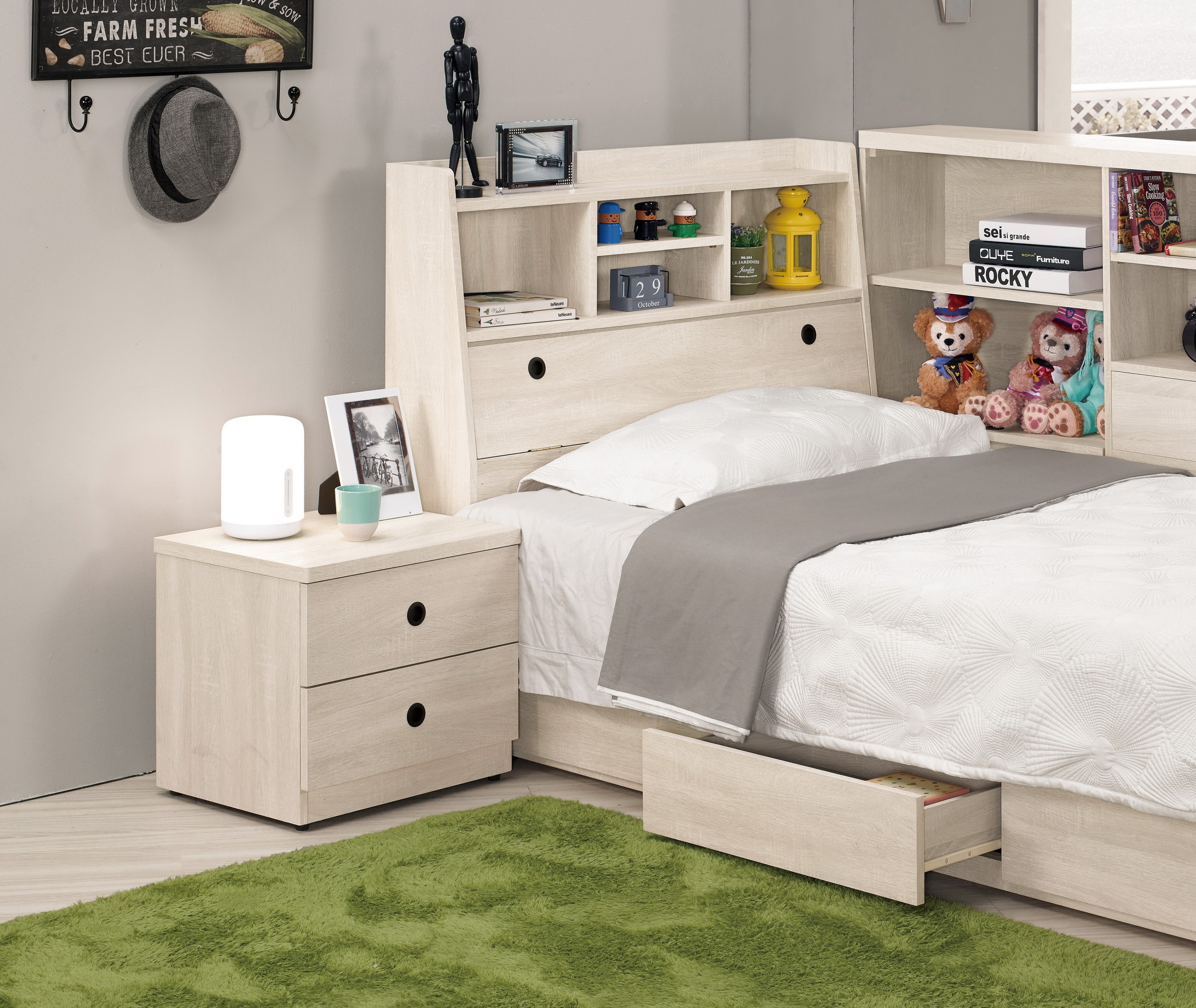 羅傑3.5尺書架型被櫥頭