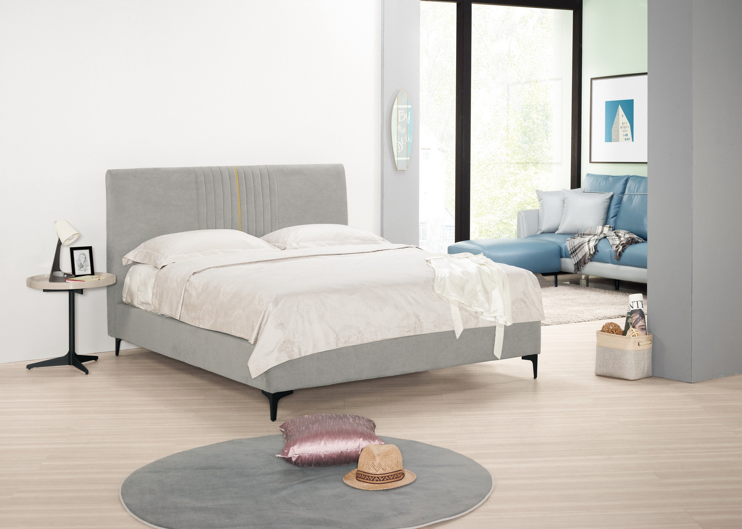 麥格6尺雙人床(布)