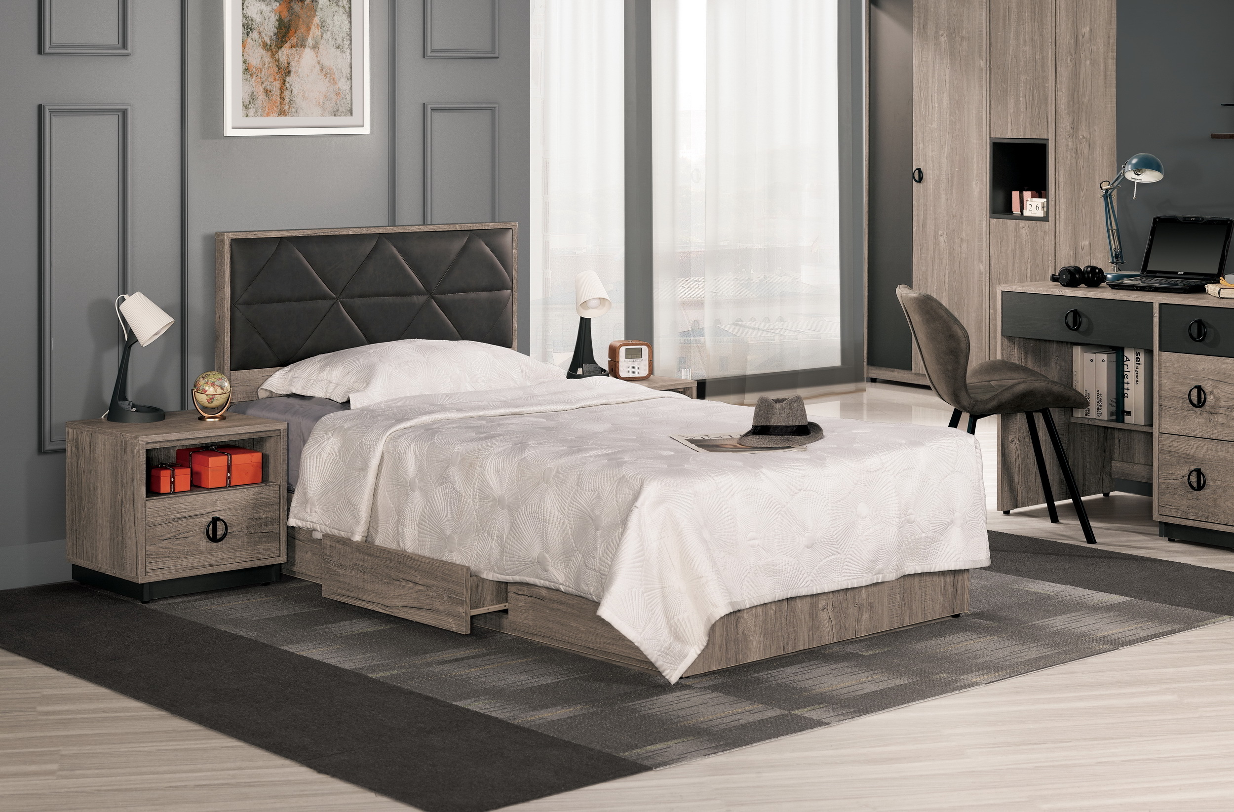 費納3.5尺抽屜式床底