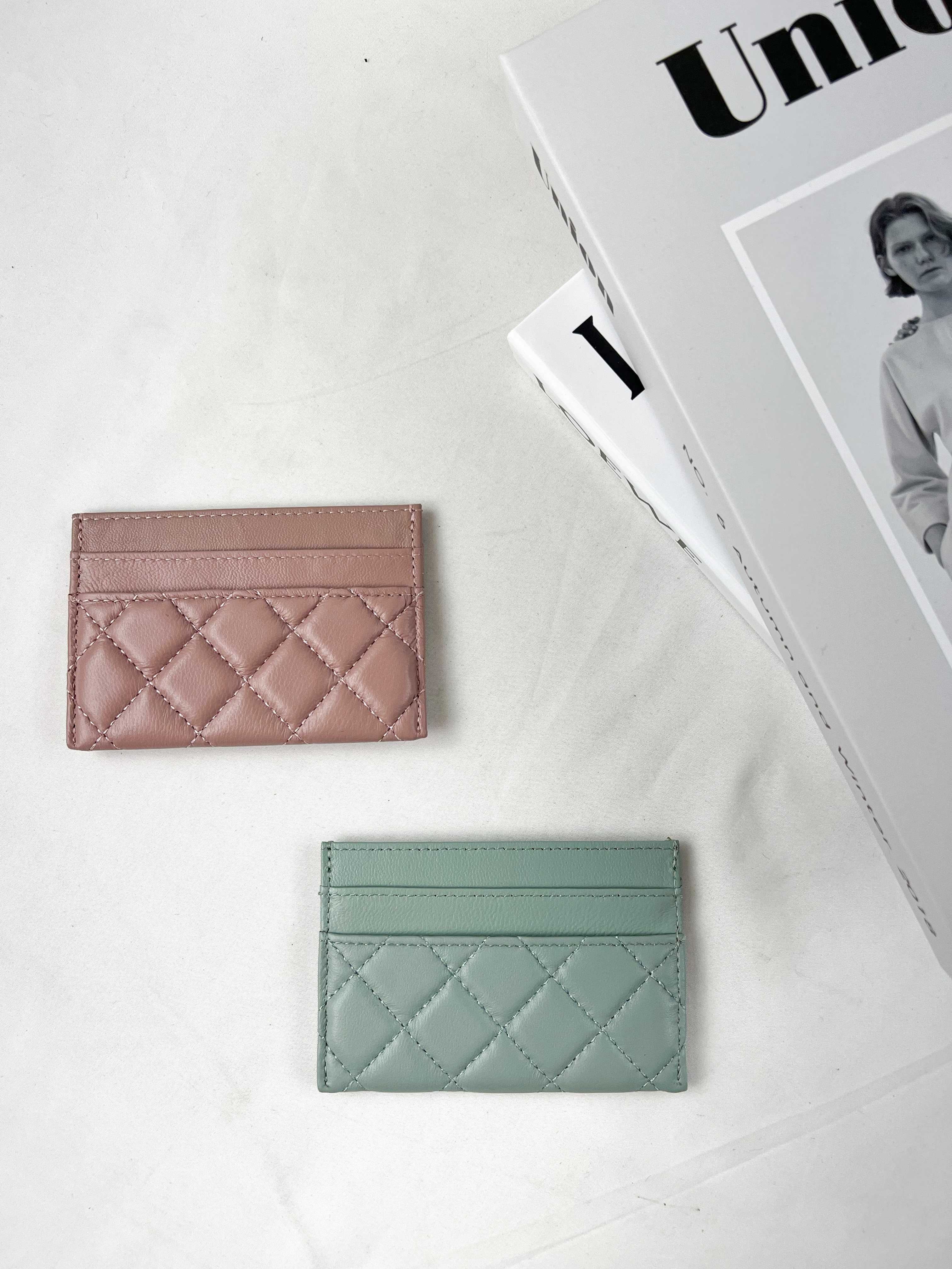 菱格紋羊皮卡夾 / 卡包 #3023