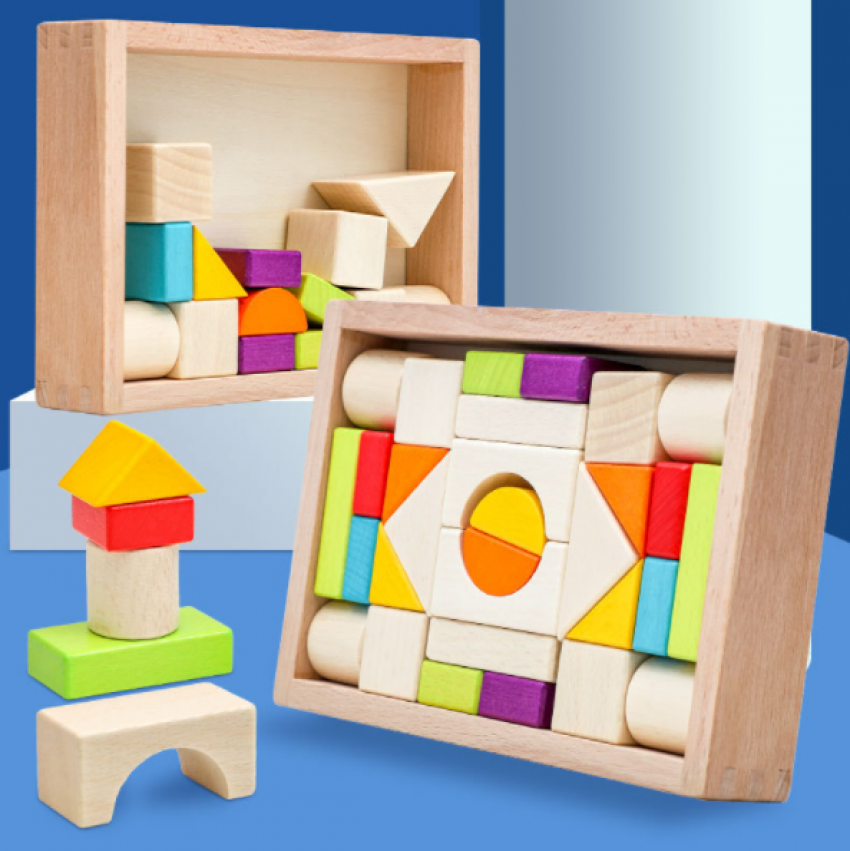 木質盒裝積木 64486