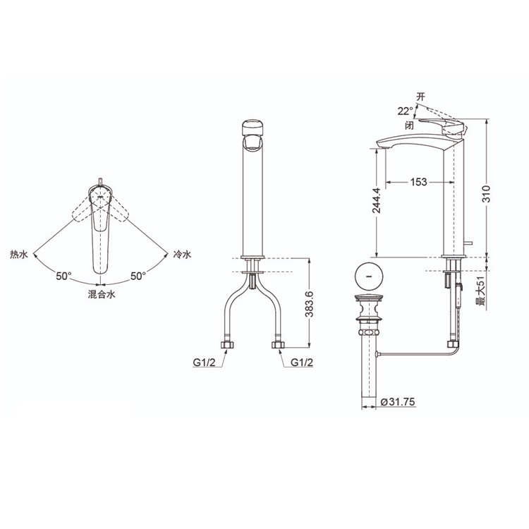 Toto "GM series" TLG09305B Extended Single Lever Lavatory faucet