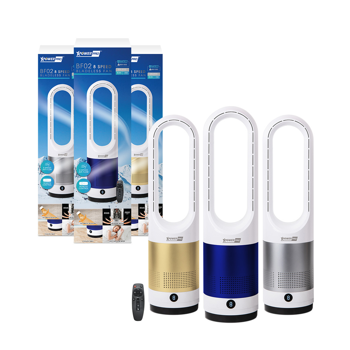 XPowerPro BF02無扇葉遙控風扇