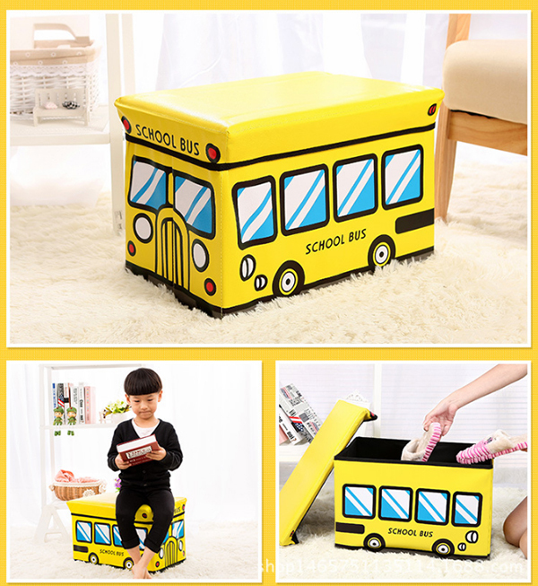 折疊多功能無紡布卡通大容量儲物凳 JK0005