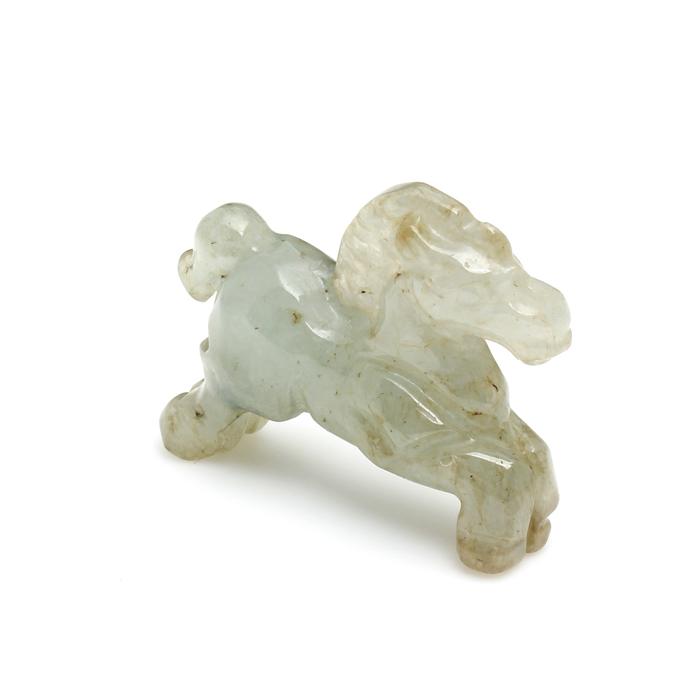 【雅紅珠寶】馬到成功天然冰種飄蘭花翡翠玉墜項鍊-十二生肖-馬-A0103