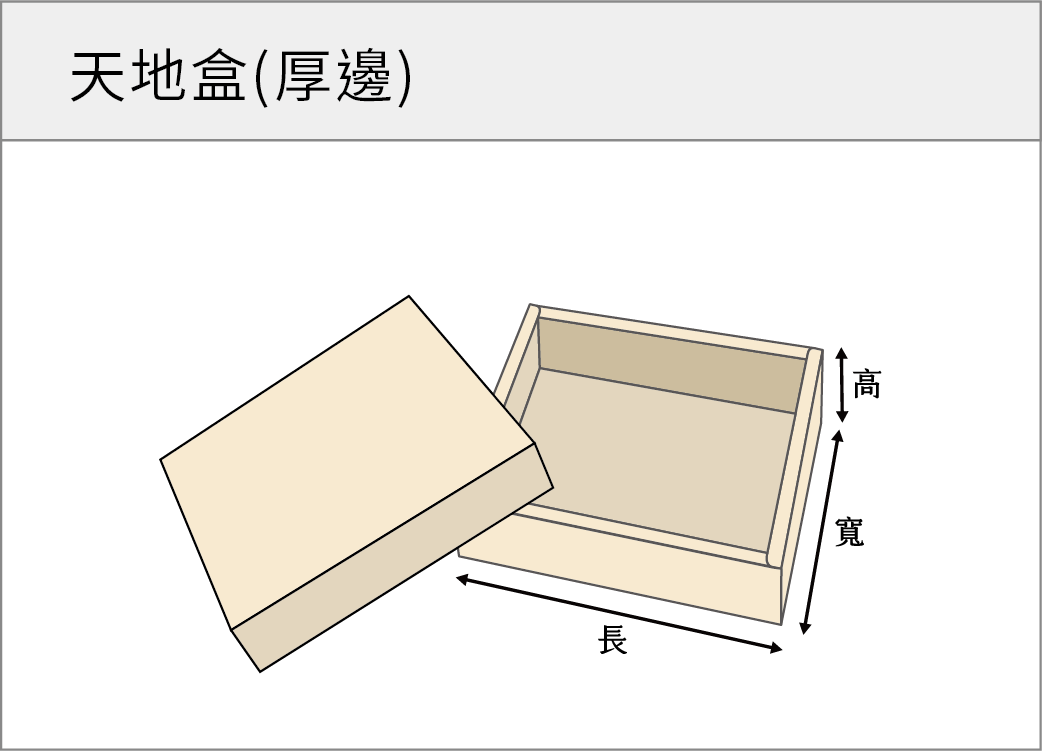 天地盒(厚邊)