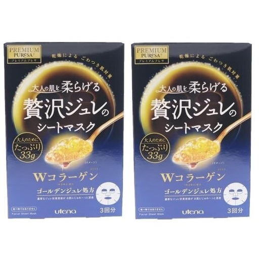 (2pcs)佑天蘭 Premium Puresa 黃金凝膠面膜 (雙重膠原蛋白) 33g x3片