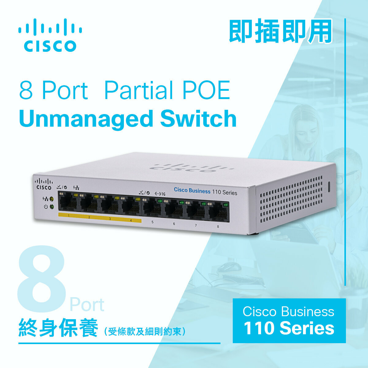 Amazon.com: Cisco Business CBS110-8PP-D Unmanaged Switch | 8